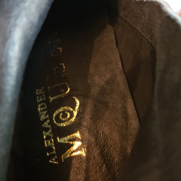 Alexander McQueen VTG Black Knee High Platform Stiletto Boots | Gothcore Baddie - Picture 7 of 16